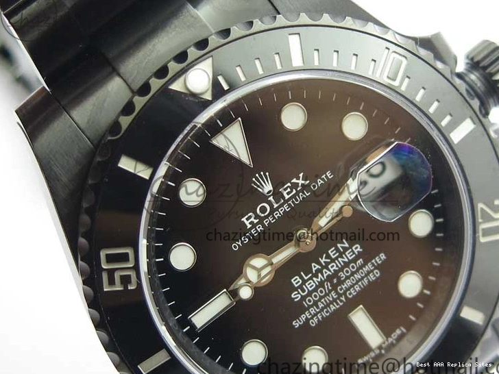 AAA Replica Watches Blaken Edition V6F WrinkleFree 1:1 Best Date W Submariner A 904L 2879 PVD 0121